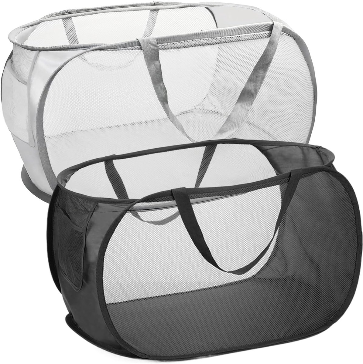 SolidKeus - Opvouwbare Wasmand met Mesh, 2 Stuks