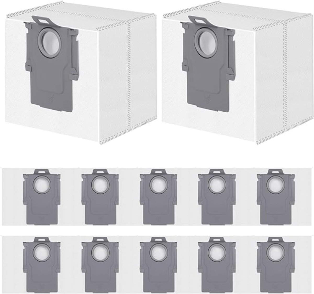 12 Stuks Stofzakken voor Roborock S8+/S8 Pro Ultra/S7 MaxV Ultra/Q7 M5+/L5+ | Q8 Max+/Q5 Pro+/Q5 Max+/Q10 S5+/X5+ Stofzuiger, Reservezak, Accessoires, Stofzuigerzakken, Reserveonderdelen