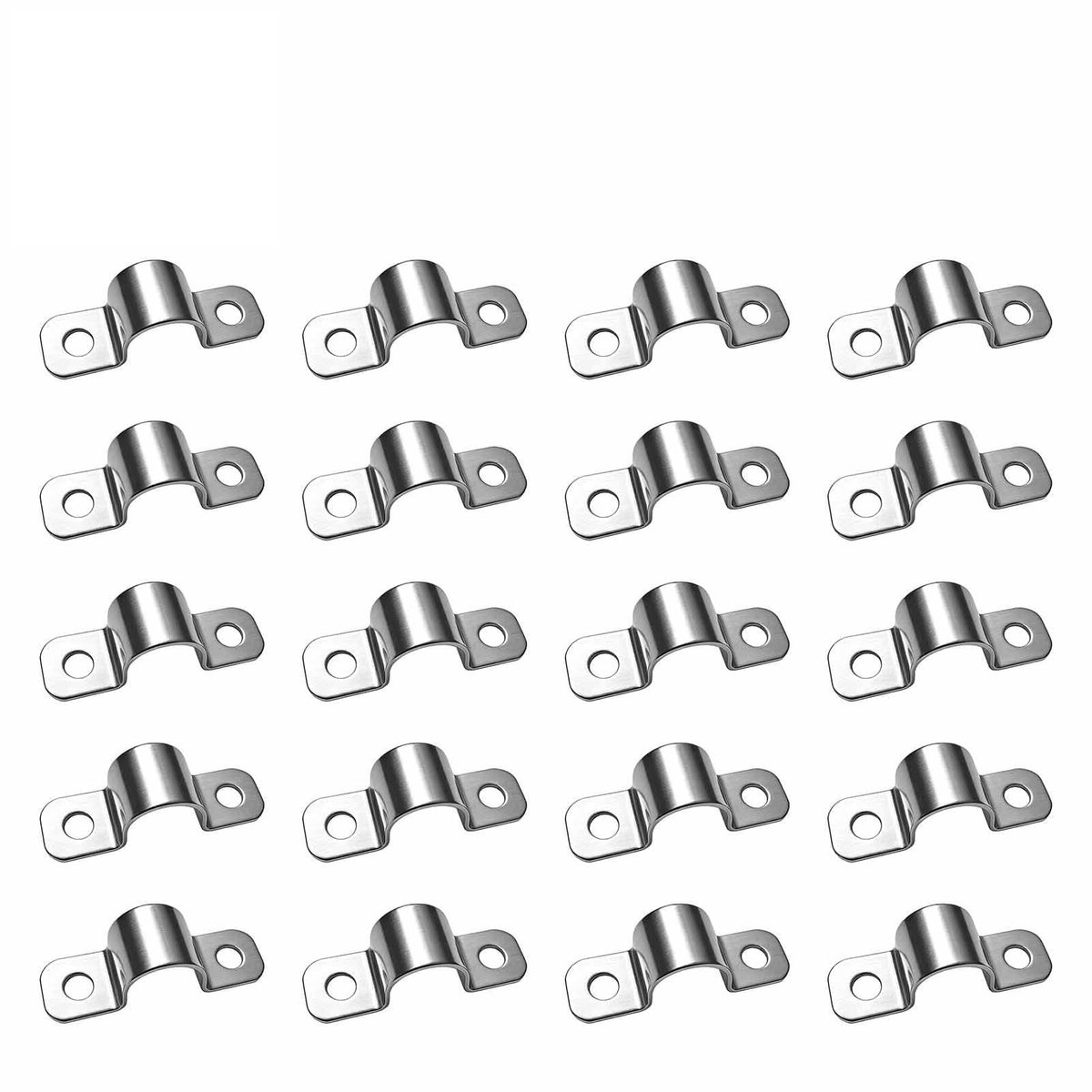 SolidKeus - Set van 20 Roestvrijstalen Slangklemmen voor Bevestiging