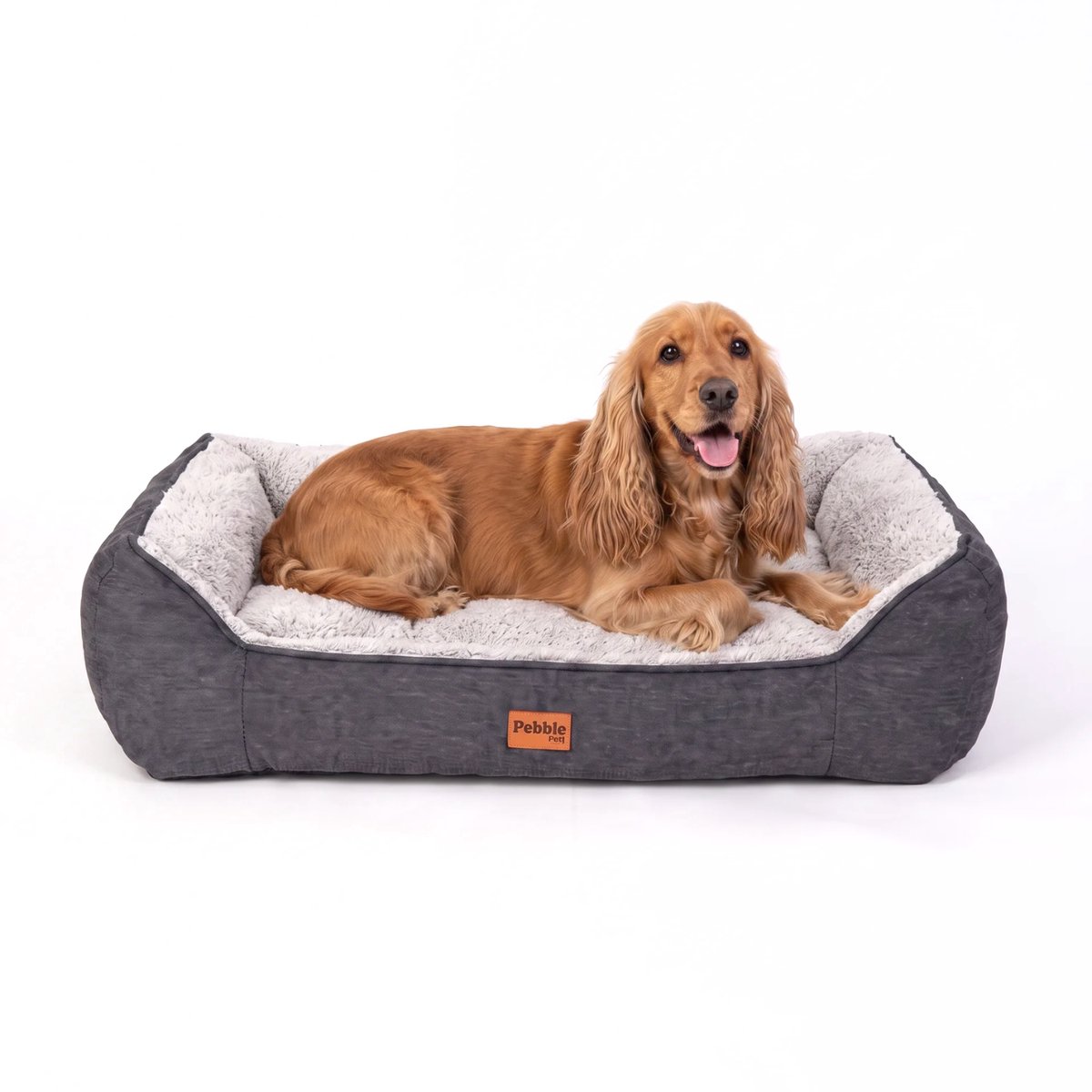 Pebble orthopedische hondenmand sofa 75 x 45 cm, grijs