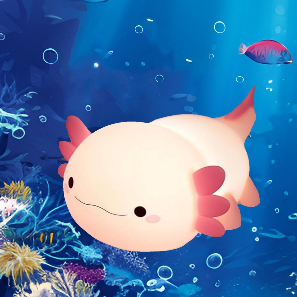 SolidKeus - Axolotl Kinderlamp met Oplaadbare Nachtverlichting