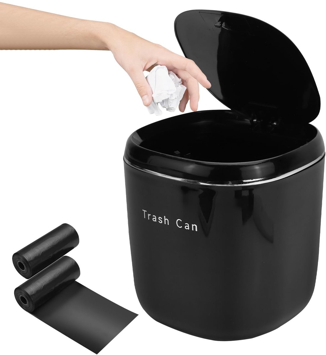 SolidKeus - Mini Vuilnisbak met Drukknop 2.5L Zwart