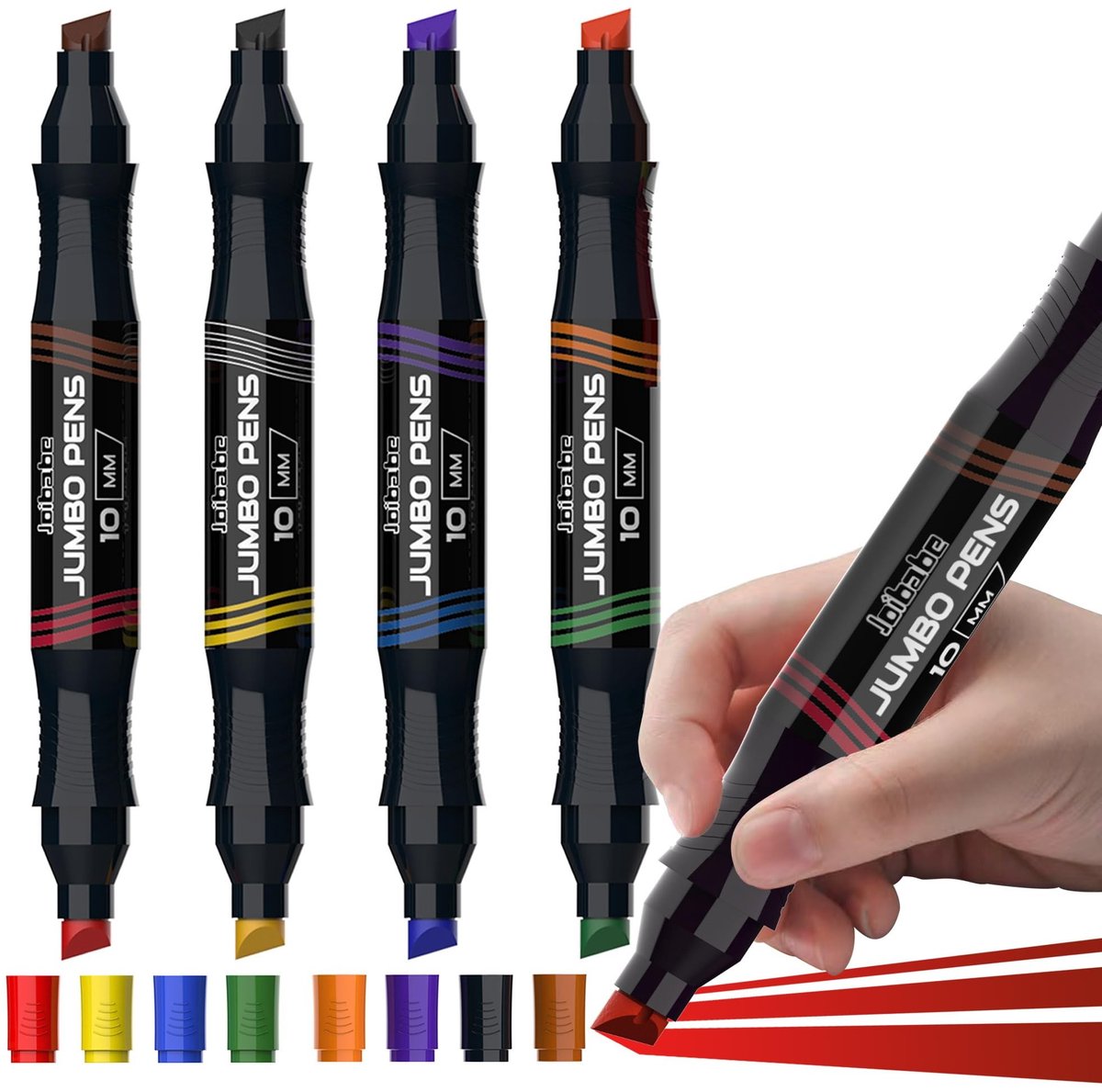 SolidKeus - Set van 4 Jumbo Marker Pens met Dikke Chisel Tip