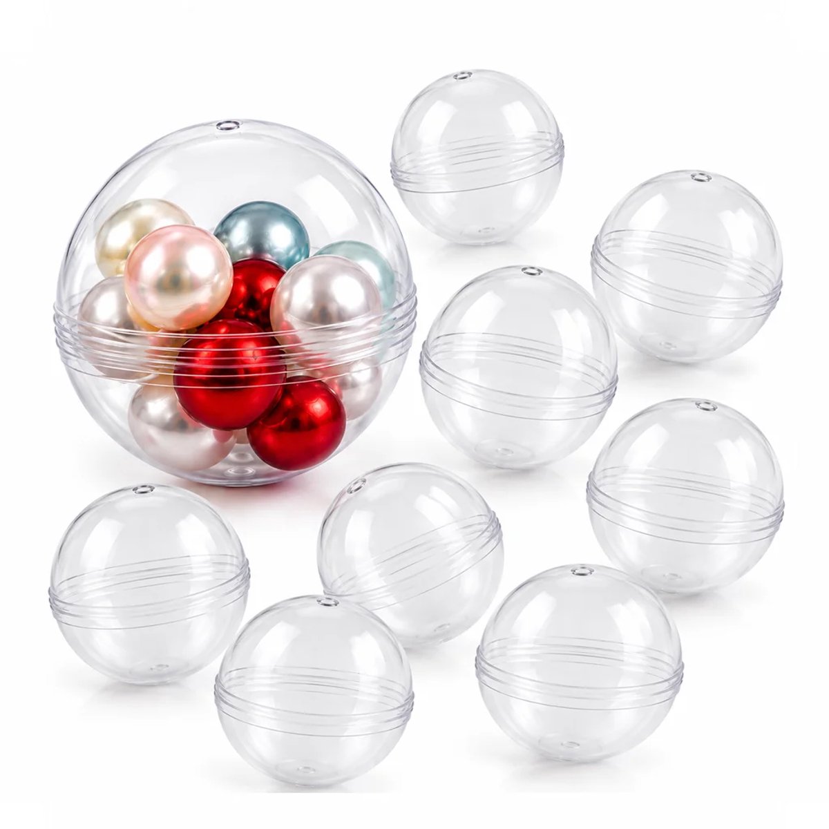 25 Transparante Capsule Ballen 32 mm – Geschikt voor Vending Machine – Herbruikbare Capsules voor Speelgoed, Snoep & Cadeautjes