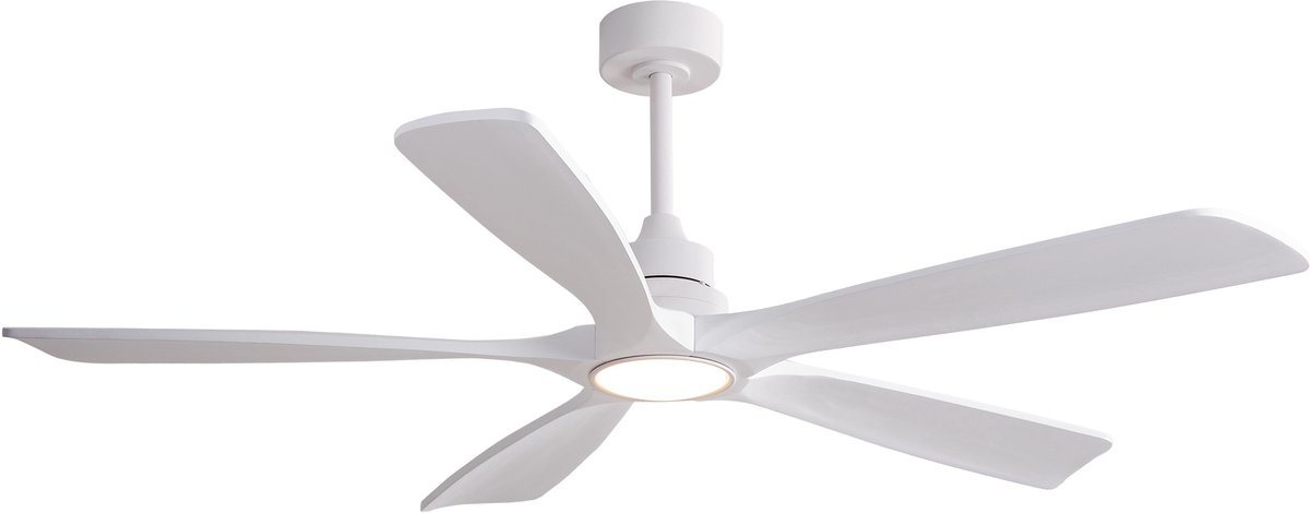 COVREO Plafondventilator met verlichting 105 cm wit, hout 6 snelheden