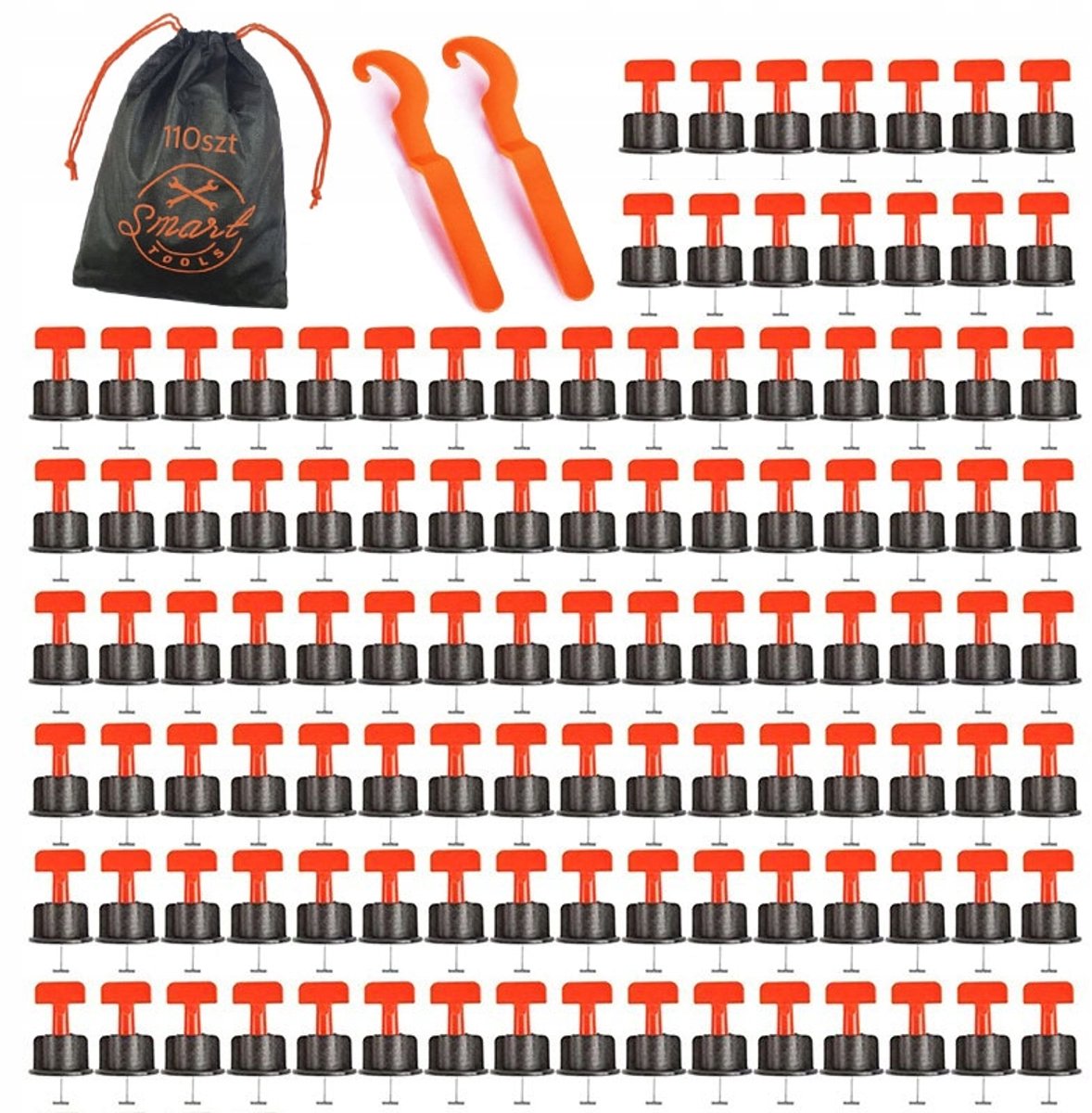 110x tegelnivelleringssysteem met clips en sleutels