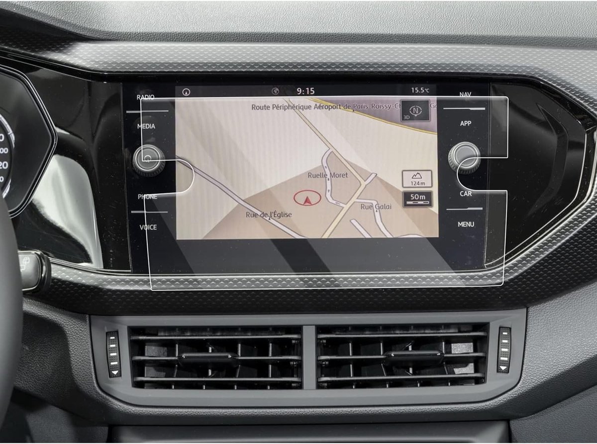 Navigatie Screen Protector voor VW T-Cross 2019-2023 - Beschermfolie van Gehard Glas, 9H Krassenbestendig, GPS Accessoires voor Auto