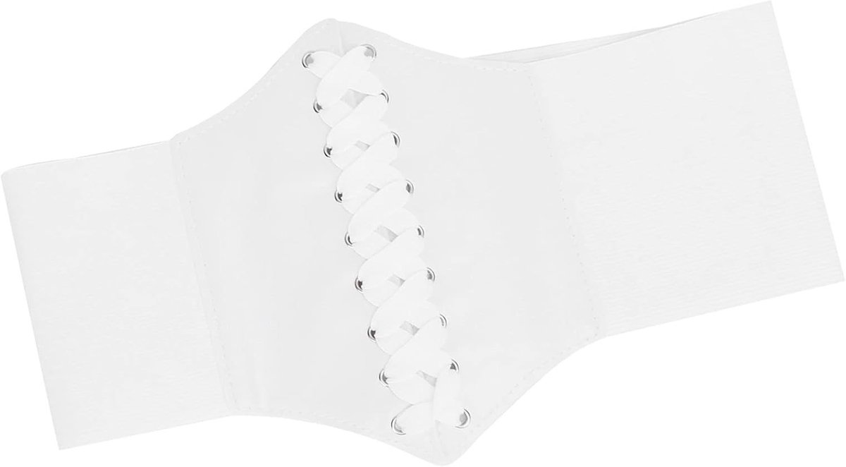 Hoog Elastische Witte Corset Ceintuur voor Vrouwen, Brede Cinch Riem voor Kledingdecoratie en Modeaccessoires