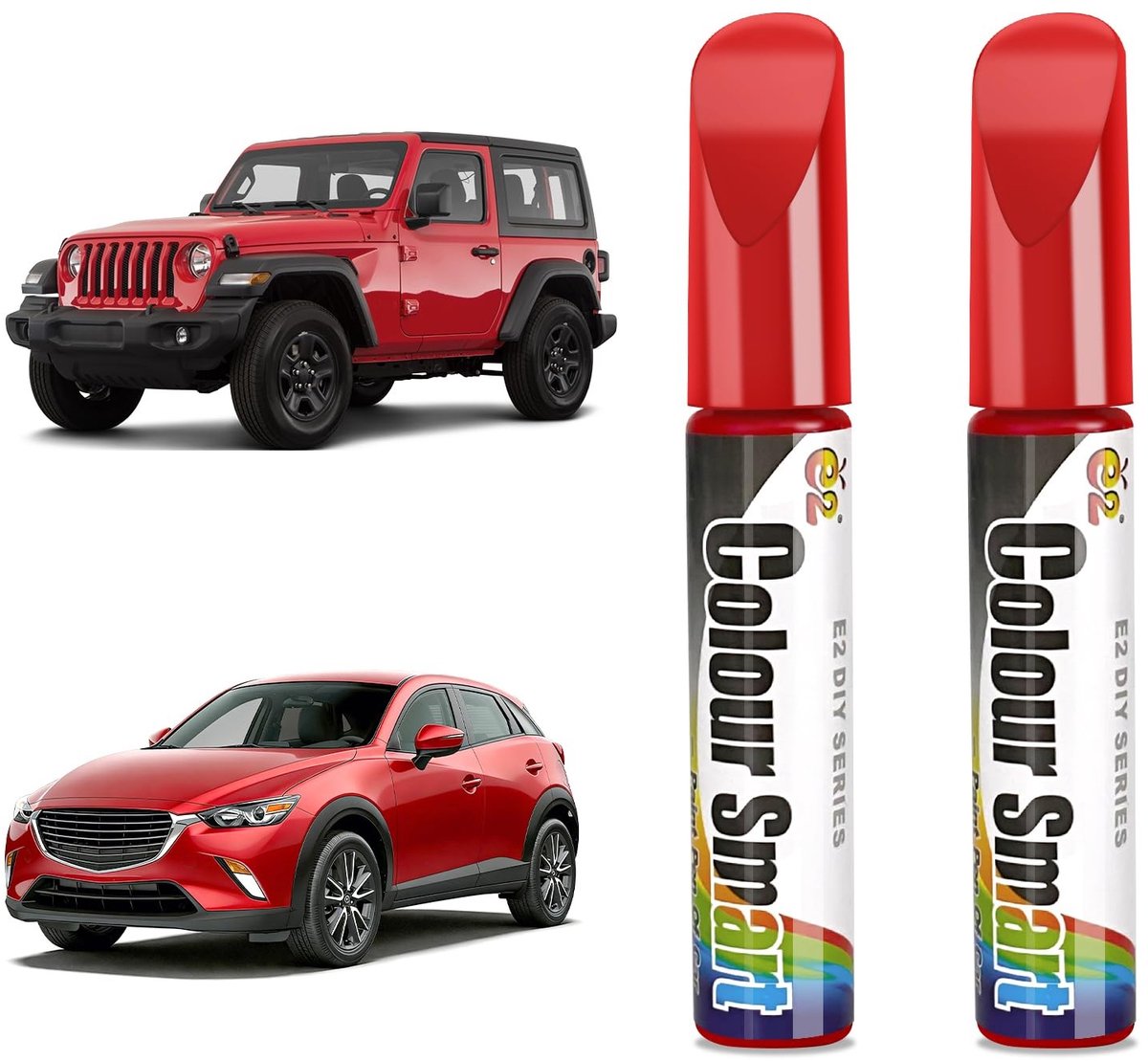 Omgoods - Autolakstift Set van 2 voor Snelle Reparatie van Schade