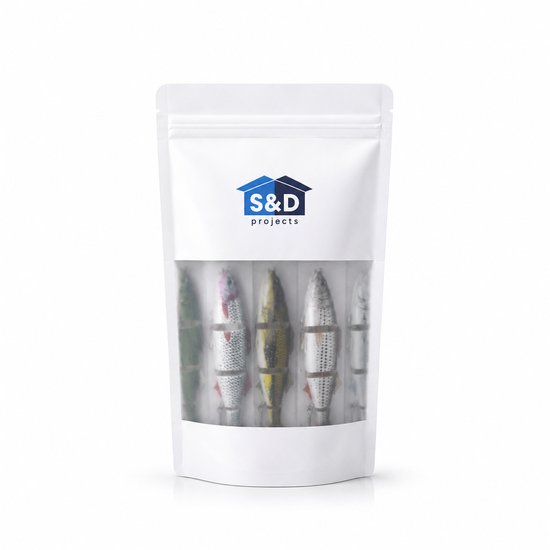 S&D | Grote Swimbait Set - 24 cm - 140 g - 5 Stuks - XL Snoek Kunstaas — afbeelding 4