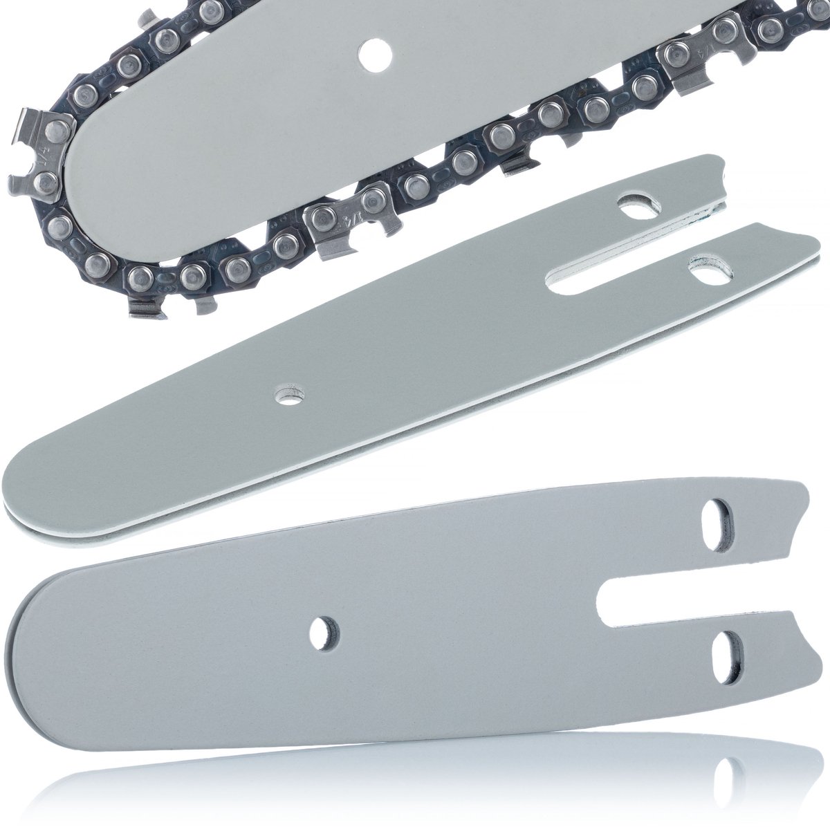 Rosfix Geleiderail 4" 13 Cm - Geharde Staal - Slijtvaste Coating - 1/4" Pitch, 28 Schakels, 1,3mm