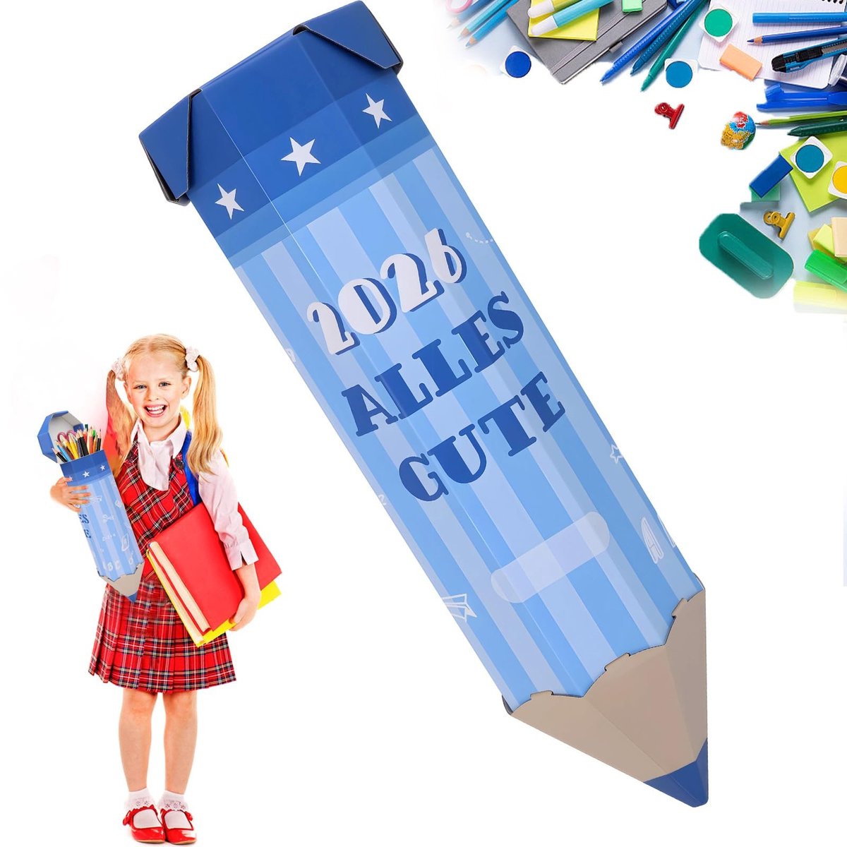 Omgoods - Schoolzak Snoepzak 3D Potloodvorm Blauw