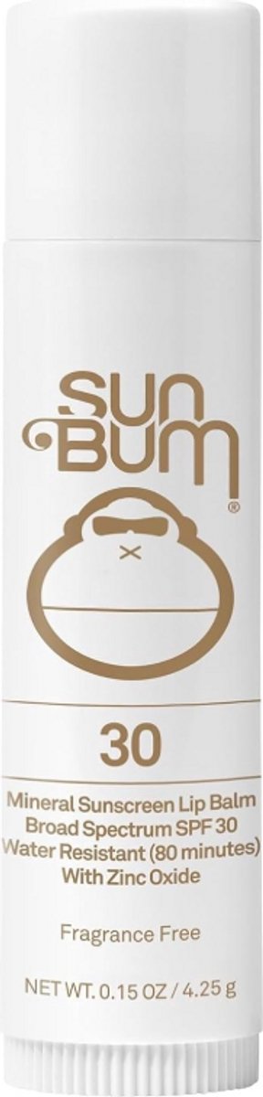 Sun Bum SPF 30 Mineral Lippenbalsem – 4,25 g – Zinkoxide – Breedspectrum UVA/UVB – Met Vitamine E – Zonder Oxybenzone & Octinoxate