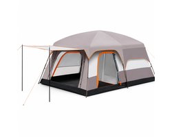Sello! tent – kampeertent – kamperen – 2 slaapcabines – ruime voortent – 6-8 personen – ventilatie – L420 × B300 × H200 cm – groen