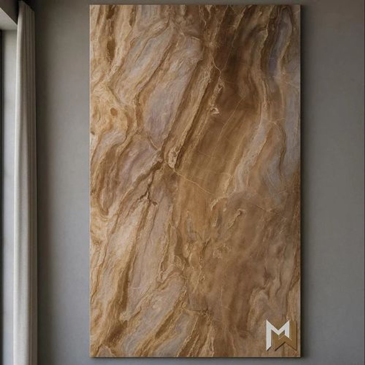PVC Wandpaneel | 122x280 cm | Arabescato Brown | PVC Wandbekleding | Wandpanelen | Muurpaneel | Bruin | Marmerlook | Wanddecoratie | Badkamer | Keuken | Interieur | Wandafwerking | Vochtbestendig