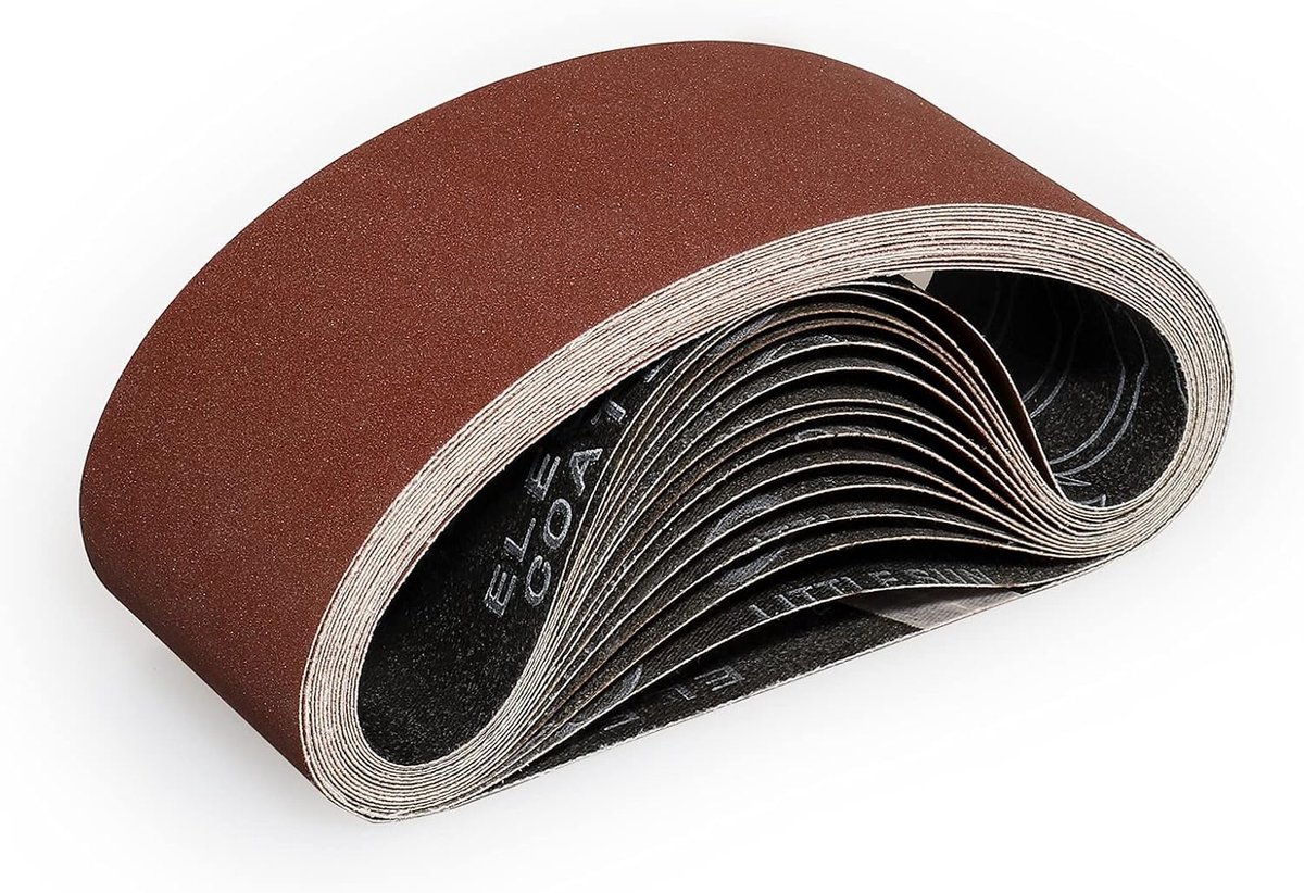 Schuurband 75x457mm 15 St. Korrel 400 voor Bandschuurmachine | Schuurband met ultrafijne korrel voor eindafwerking van lak, meubels en hoogwaardige oppervlakken