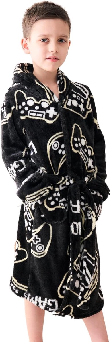 Badjas met Capuchon Fleece Badjas voor Jongens Nachtkleding Kinderen