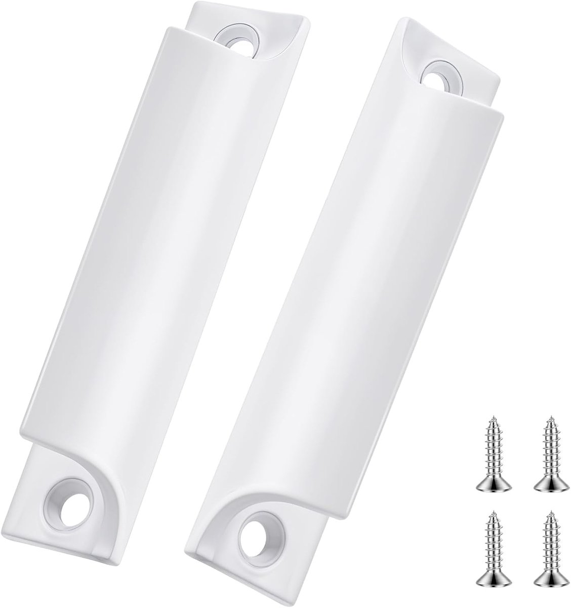 2 stuks 3,5 inch raamgrepen, vingertrekkers met schroeven, schuifrand trekt balkondeur trekhandvat voor keuken verborgen naad platte lade dressoir kastdeur (wit)