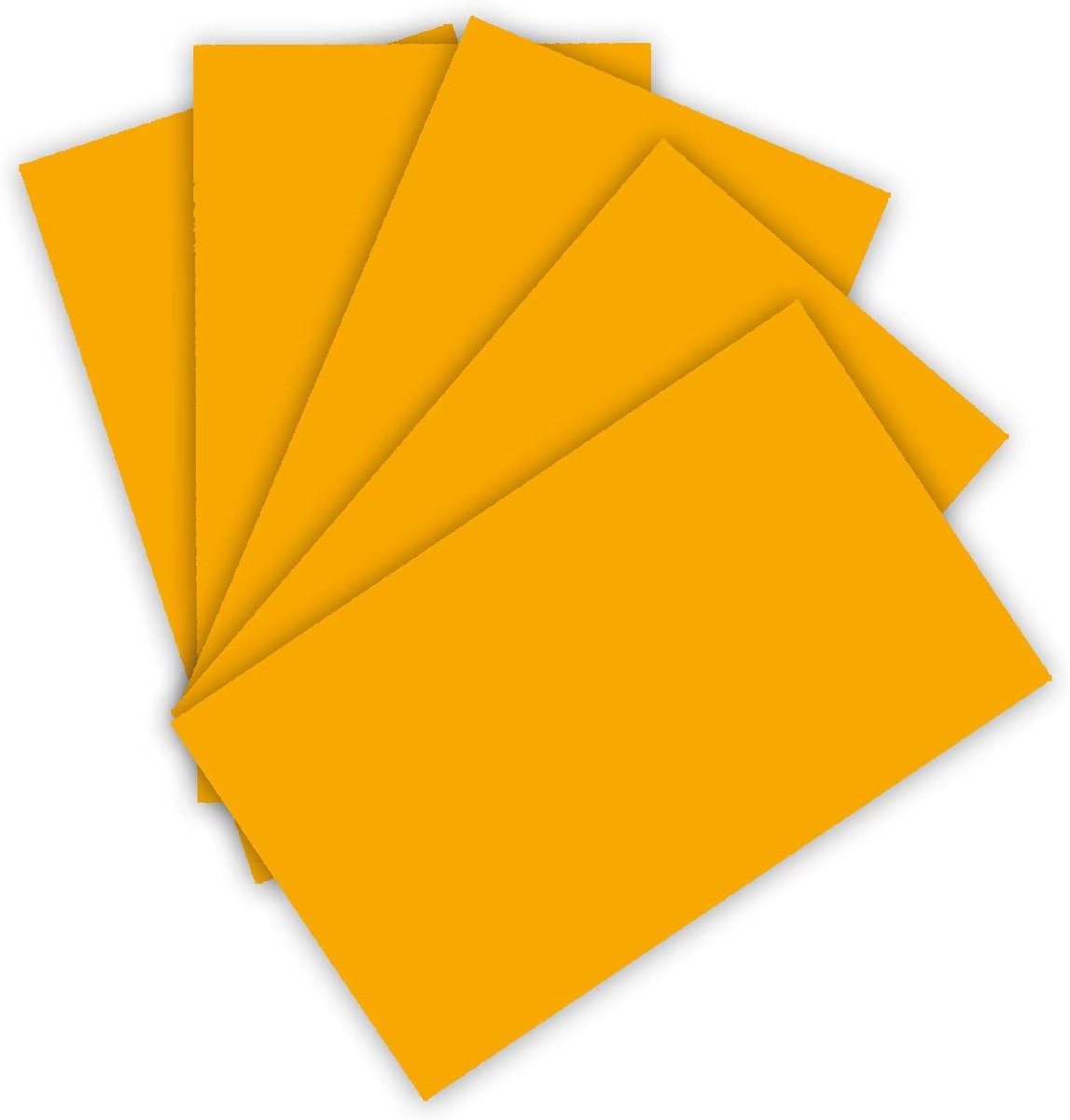 Folia 6316 Gekleurd papier 130 g/m², gekleurd tekenpapier in donkergeel, DIN A3, 50 vellen, als basis voor talrijke ambachten