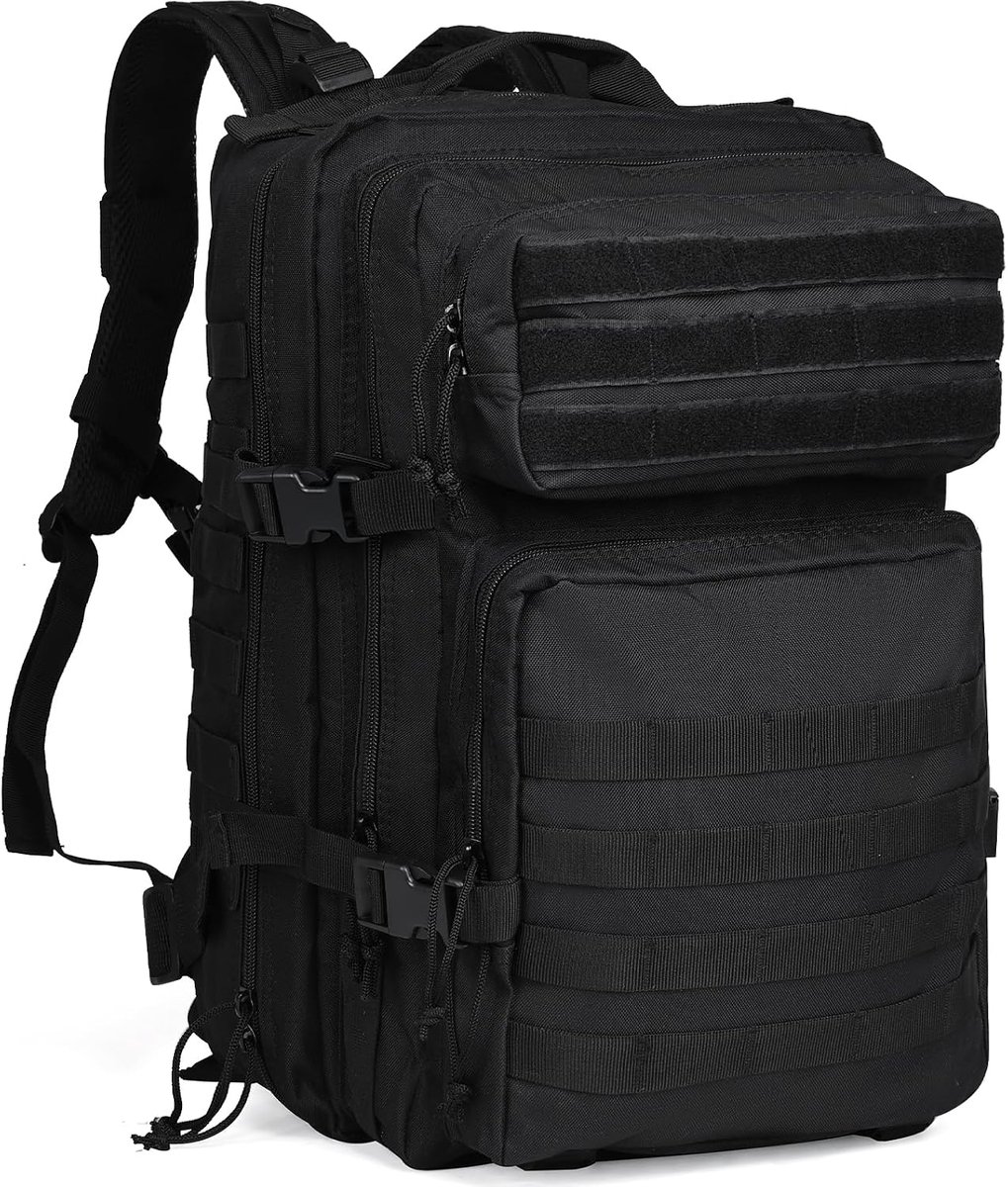 Waterdichte tactische rugzak voor mannen, 45L militaire werkrugzak met Molle-systeem en meerdere compartimenten, leger 3 dagen Assault Pack Rugzak Tactische uitrusting voor buiten werken