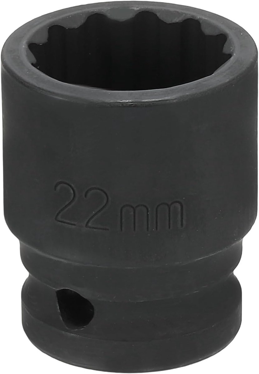 12-punts slagbus 1/2 inch aansluiting 22 mm metrisch Cr-V oppervlakkige slagmoer moersleutel voor autoreparaties