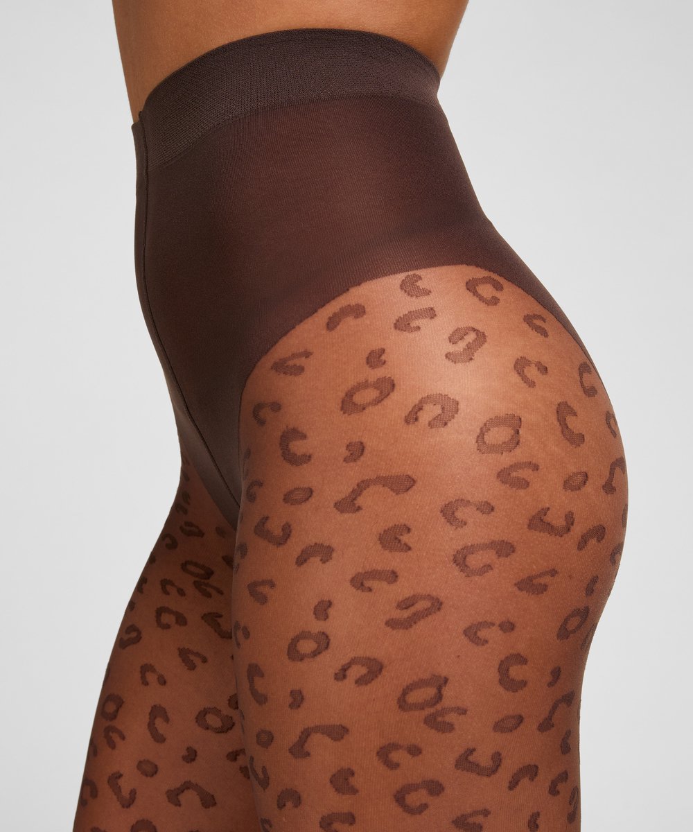 Hunkemöller Panty 15 Denier Leopard Bruin