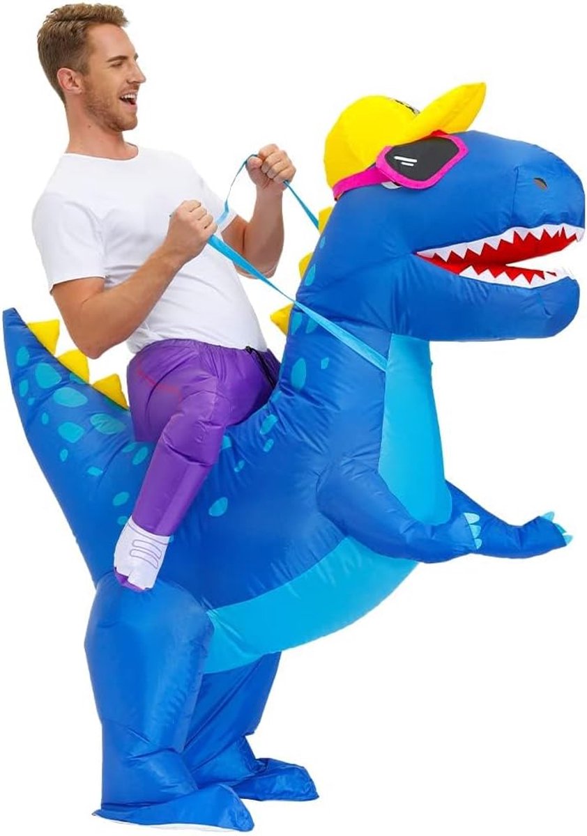 Opblaasbaar Dinosaurus Kostuum RIde op Dinosaurus Kostuums Opblaasbaar Halloween Kostuum Volwassene