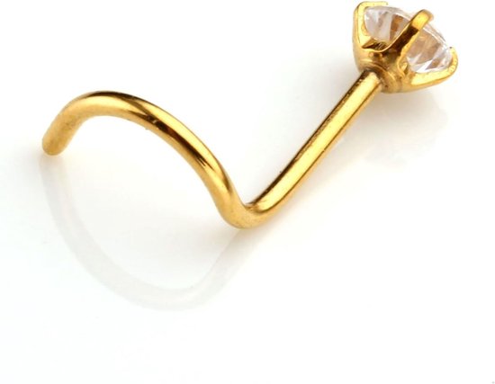 Studs roestvrij staal Cubic Zirkoon neusring body piercing — afbeelding 3