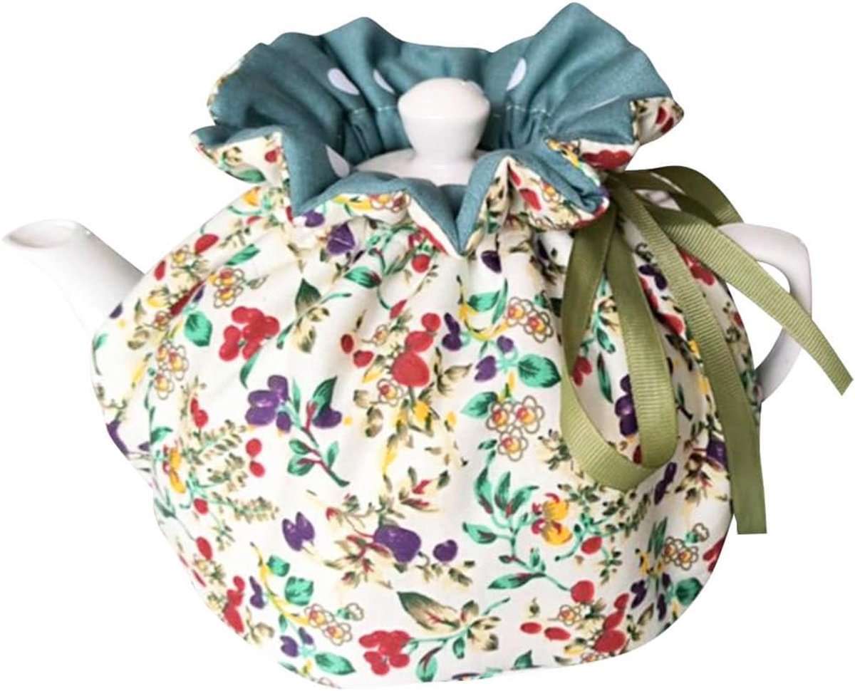 Thee Cosy, katoenen vintage bloemen theepot stofkap Thee Cosies, keuken thuis decoratieve theepotten gezellig met isolatiepad voor huisvrouw, vriend, moeder (kleur #1)