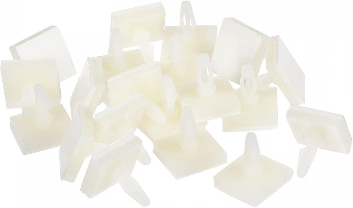 Sourcing map Sticky PCB Spacer Zelfklevende Standoffs Plastic Kolom 4,8 mm Ondersteuning Hoogte voor Circuit Board Vast, Pack van 20