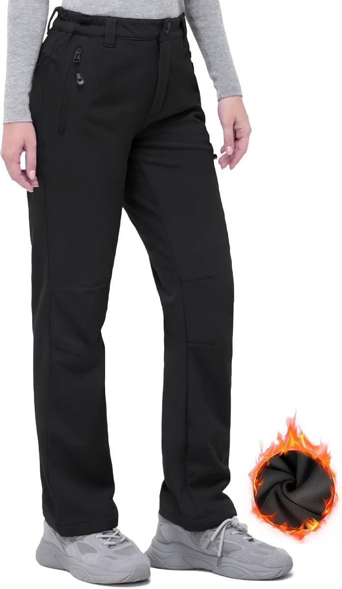 33,000ft Outdoorbroek voor dames, wandelbroek, winterskibroek, werkbroek, snowboardbroek, trekkingbroek, softshell, winddicht, waterdicht, warm gevoerd
