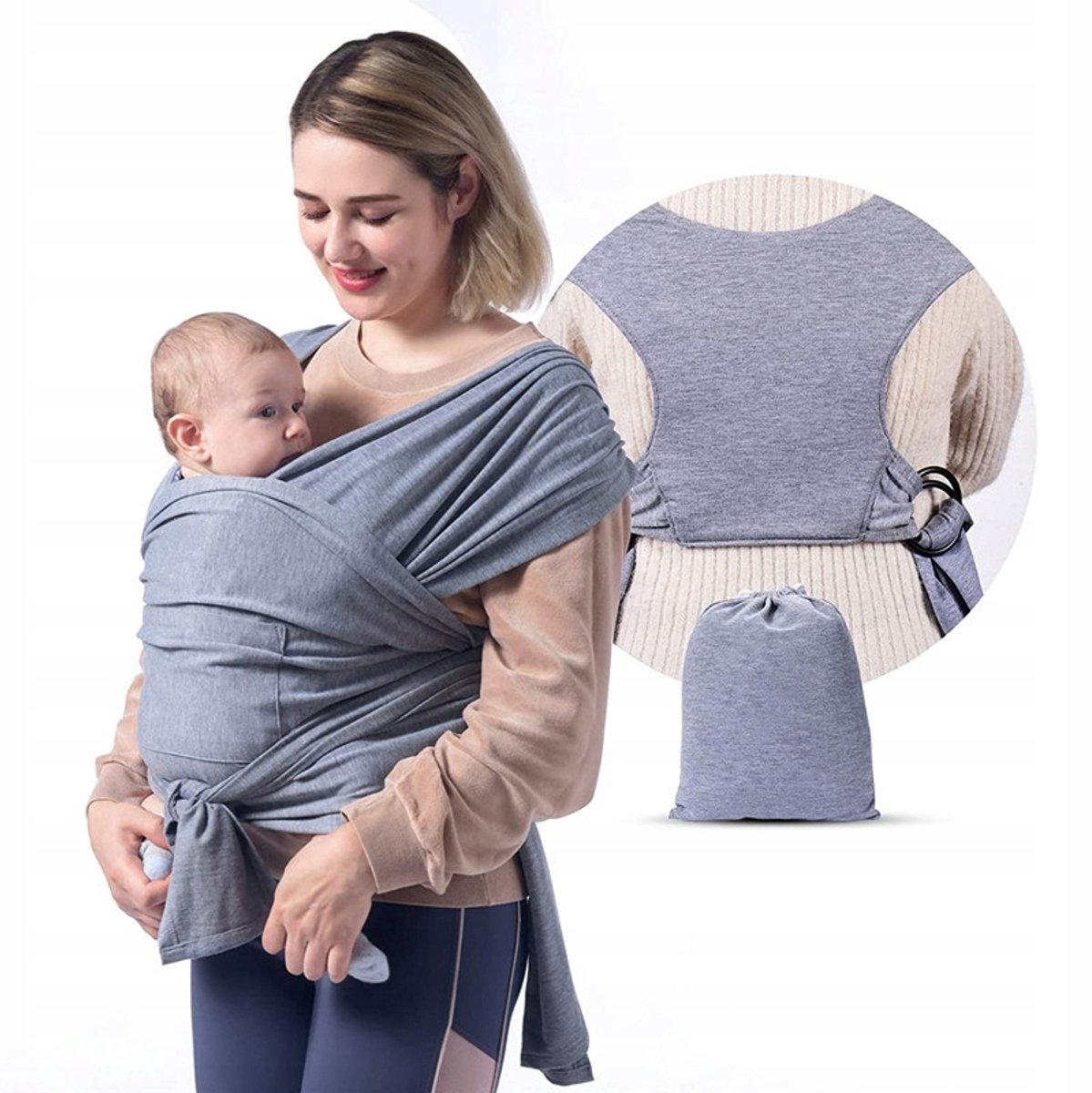 Elastische Baby Draagdoek - 100% Katoen