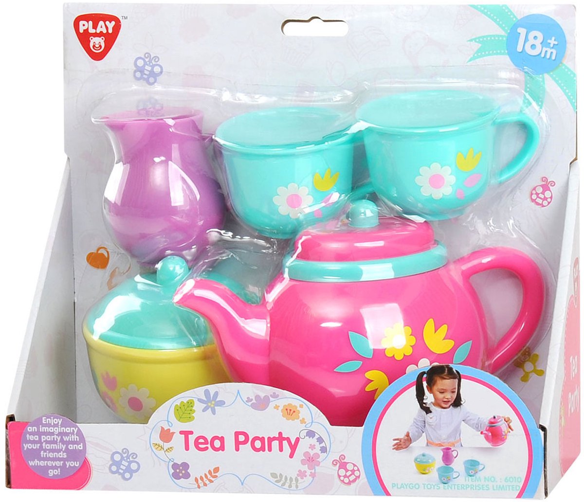 Play theeservies bloemen speelset - speelgoed servies 7-delig.