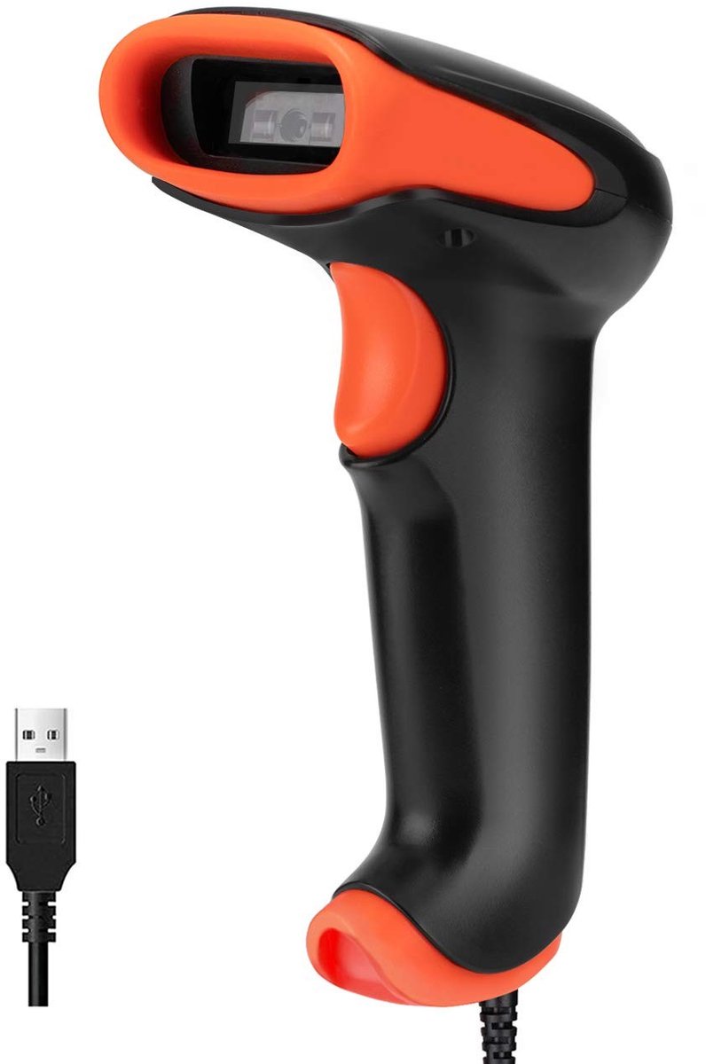 Elzusha - USB Barcodescanner Bedraad Handheld CCD 1D - Supersnel en Nauwkeurig Scannen
