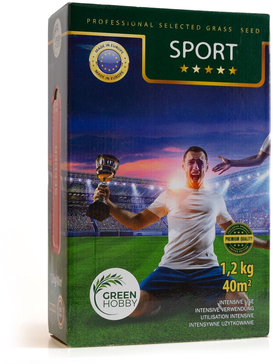Elzusha - Premium Sport Gazonzaad Mix 1.2 kg voor Speelgazon en Herstel