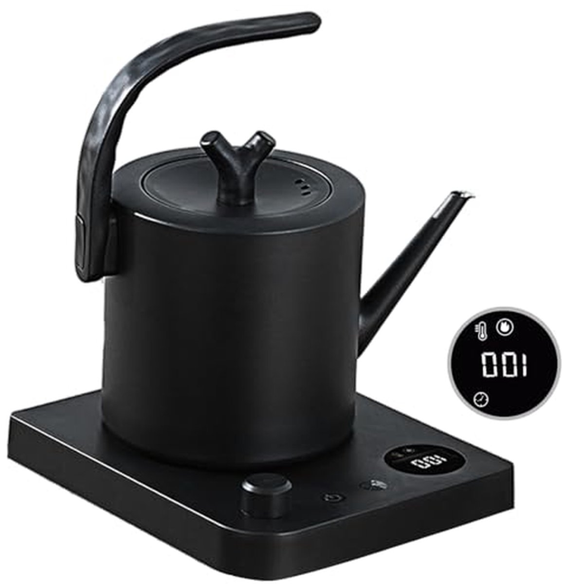 Waterkoker RVS - Theemaker 1L - Dranken Bereiden - Instelbare Temperatuur - 1 Liter - Zwart