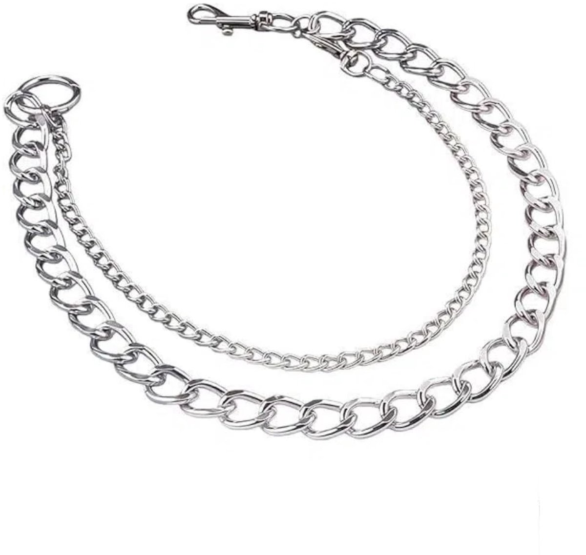 SolidKeus - Zwarte Hip Hop Slangenketting met Sleutelhouder voor Unisex