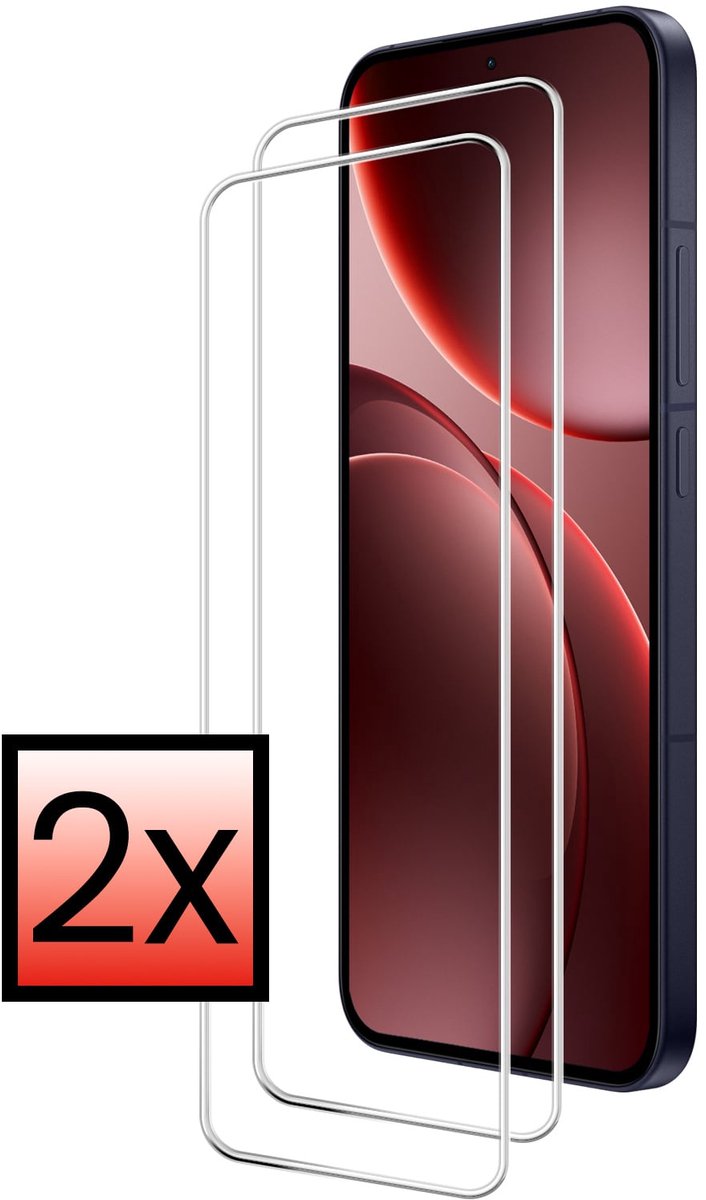 Screenprotector - 2 Stuks - Geschikt voor OPPO Find X9 - Extra Sterk - Beschermglas - Gehard Glas - Tempered Glass - Screen Protector - Bescherm Cover