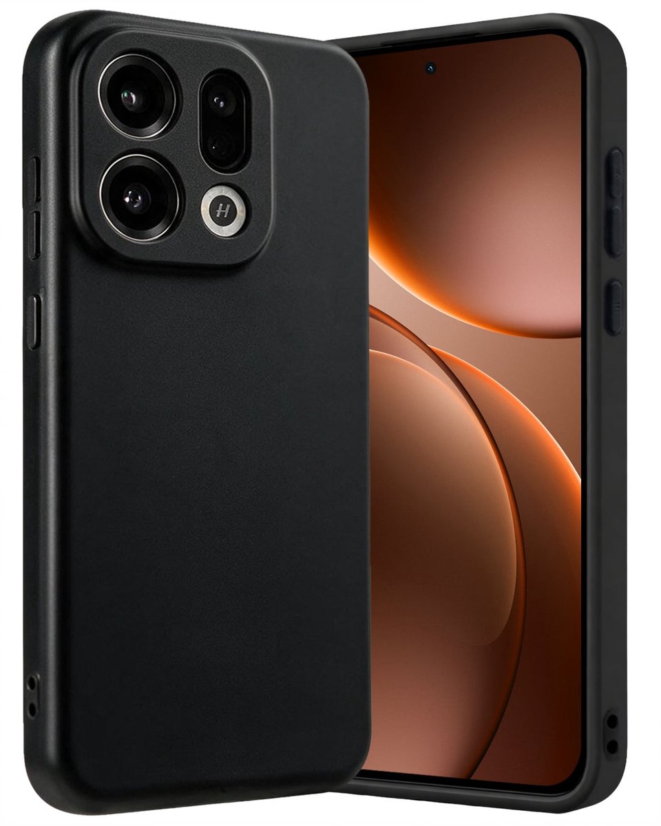 Hoes - Geschikt voor OPPO Find X9 - Sterk & Shockproof - Hoesje Cover - Siliconen Case - Zwart