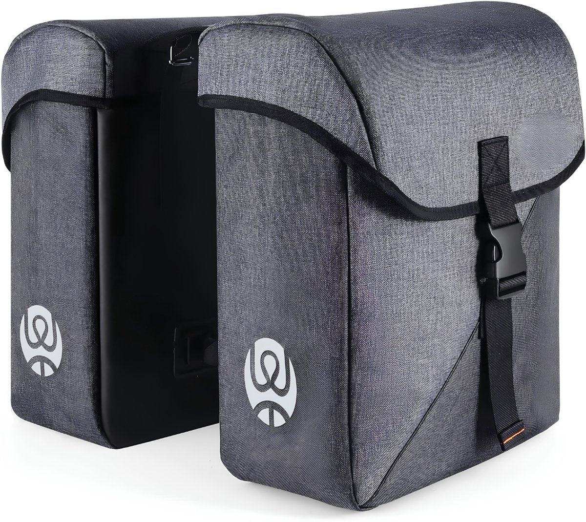 Lìon® Fietstas - Fietstas met Waterdichte Regenbescherming - Fietstas van 35 Liter - Grijs - 44cm x 32cm x 40cm