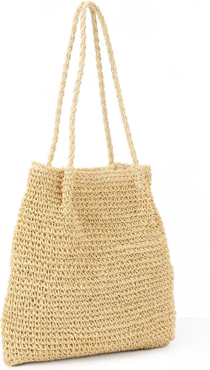 Strandtassen van stro voor dames, zomerstof, schoudertas, grote strandtas voor de vakantie