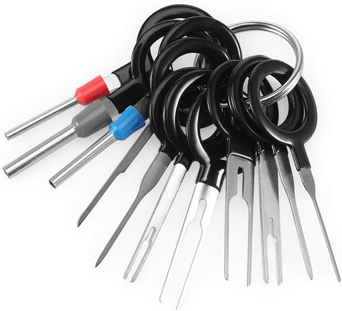 11 STKS Terminal Verwijdering Tool Key Extractor Tool Pin Extractie Tool Kit Bedrading Crimp Connector Reparatie Verwijderder Key Tools Set