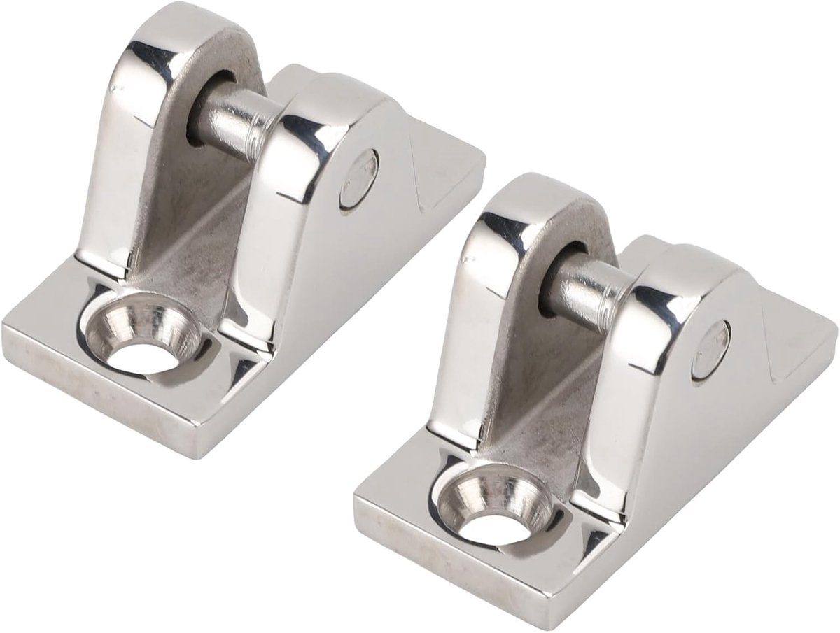 2 Stuks Bimini Bovendekscharnierfitting 316 Roestvrij Staal | Scharnierconnector met hoge vlakheid 2,05 inch x 0,98 inch voor accessoires voor vissersboten en jachten