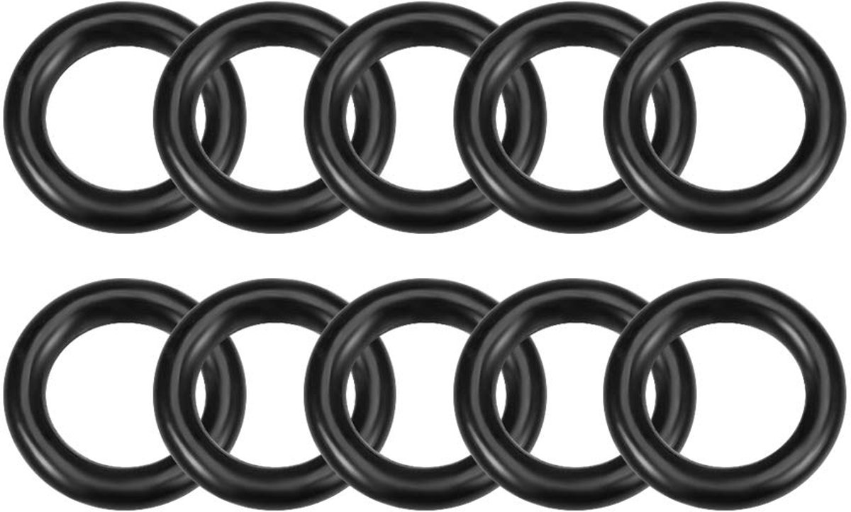 Sourcing map Nitril Rubber O-afdichtingen 8 mm OD 5 mm ID 1,5 mm Metrische Breedte Nitril Rubber Afdichting Pakket van 10