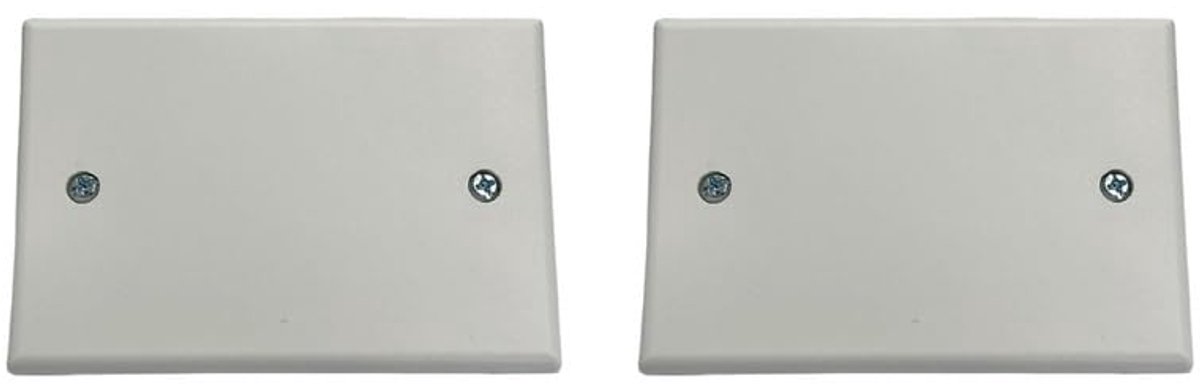 2 stuks deksel met schroeven voor elektrische box 503, universele afdekking wit, blinde plaat voor het sluiten van inbouwdozen, met schroeven inbegrepen