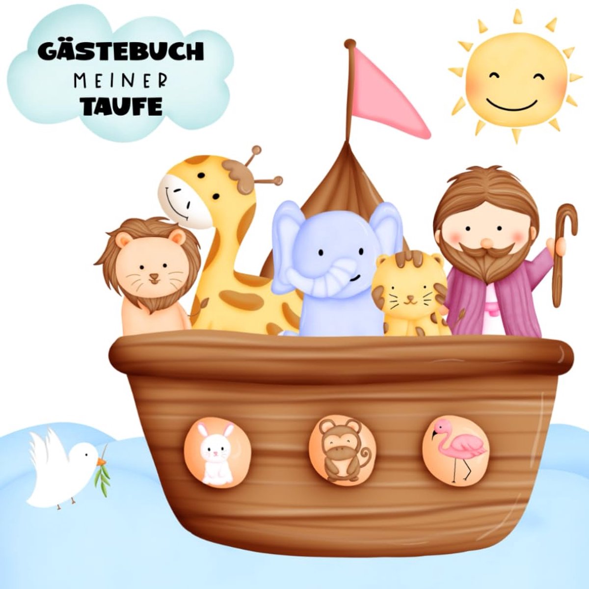 Meiner Taufe Buch Erinnerung Taufalbum Taufgästebuch mit Fragen und Platz für Fotos: 80 Seiten; 21 cm x 21 cm