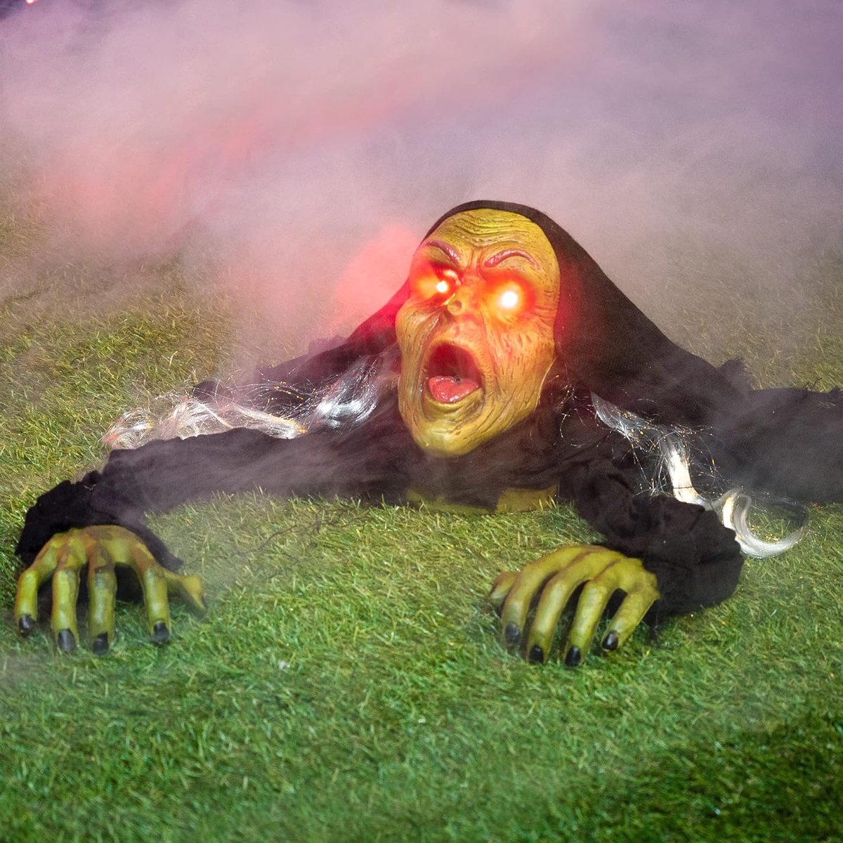 Halloweendecoratie Groundbreaker Zombie met geluid en knipperende ogen voor tuindecoraties