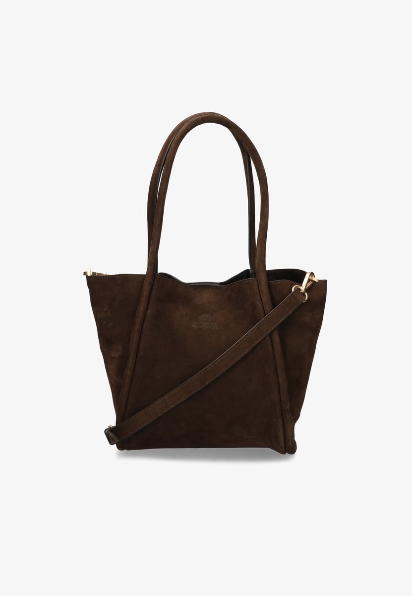 Fred De La Bretoniere - NALANI Shoulder Bag Nubuck Dark Brown - Maat One Size