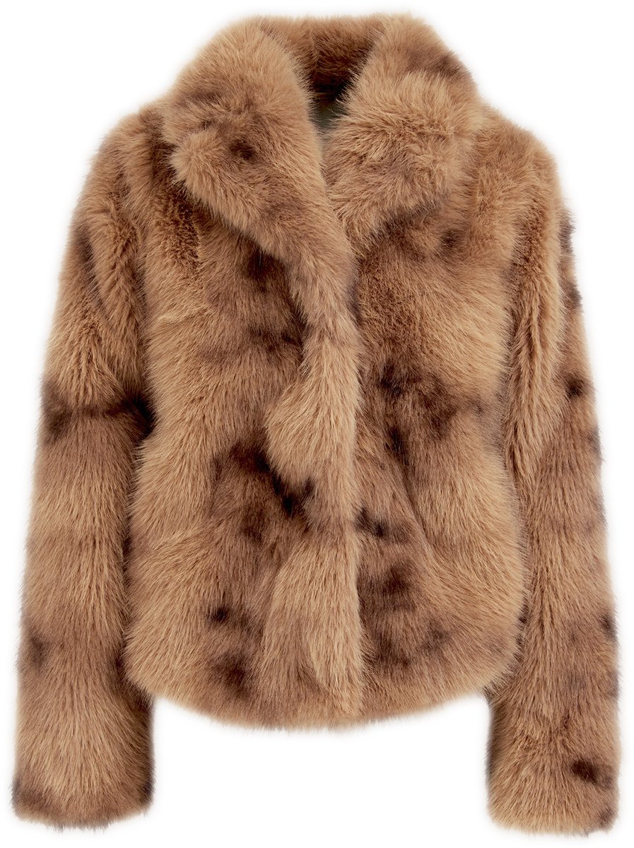 WE Fashion Dames jas van imitatiebont