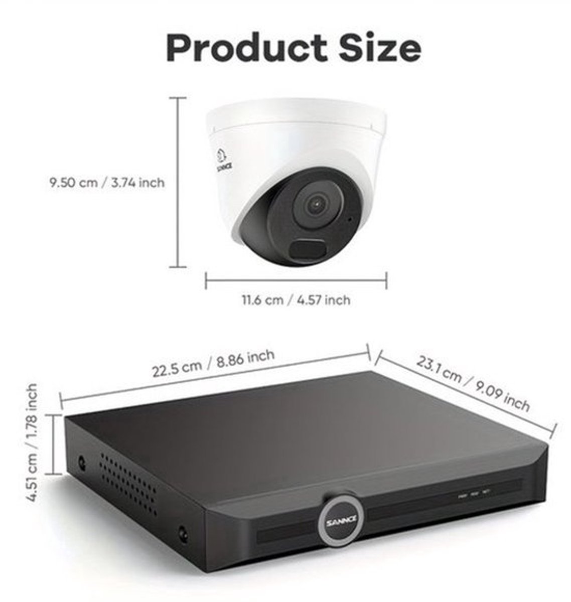 Beveiligingssysteem – Camera Bewaking – CCTV Kit – Security Cameras – Surveillance Set – 8 Camera’s 5MP – 4TB Opslag – Power over Ethernet – Nachtzicht 30m